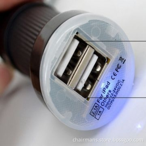 Mini Dual USB Car Chargers for Phones, Comes in Black and White Colors